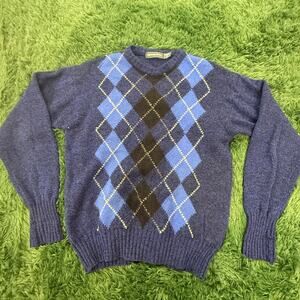 VTG Christopher Hayes Sweater Southwestern Men's Large Shetland Wool Scotland